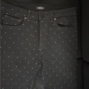 Fashion Nova Black Studded Denim